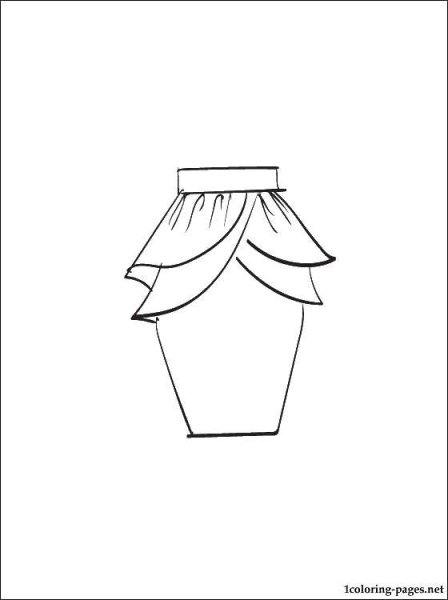 Юбка рисунок для срисовки