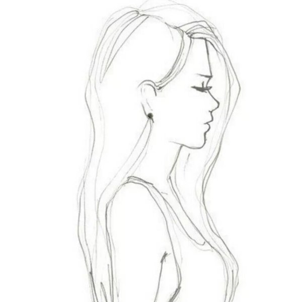 Профиль карандашом для срисовки