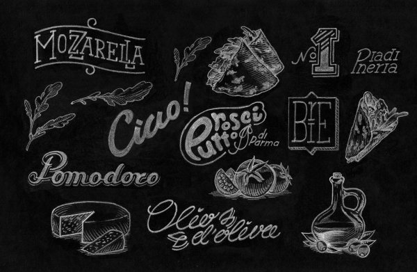 Надписи на грифельной доске