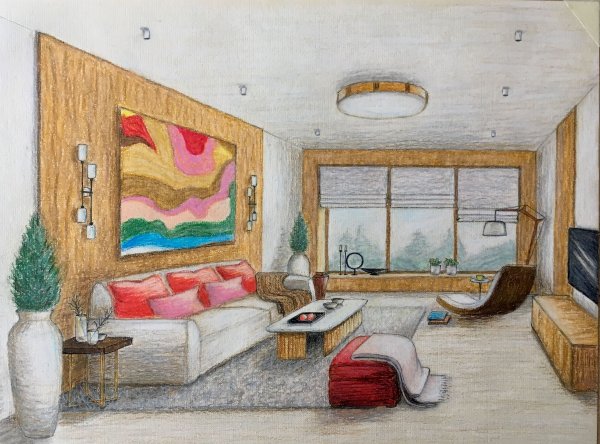 Дизайнерские эскизы интерьера