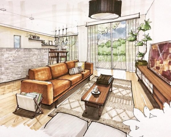 Скетч интерьера