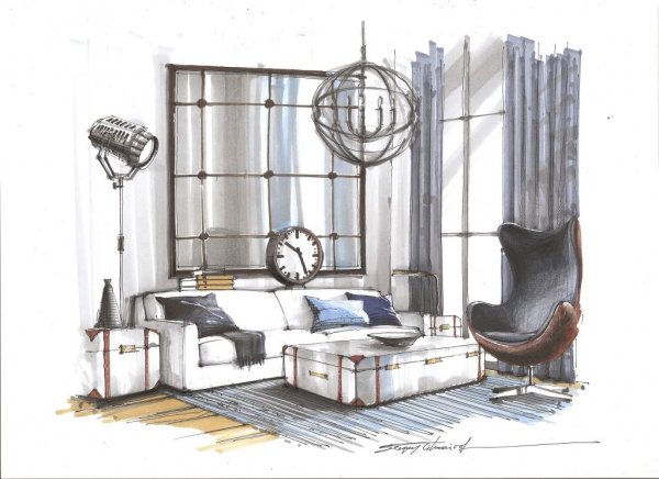Скетч интерьера