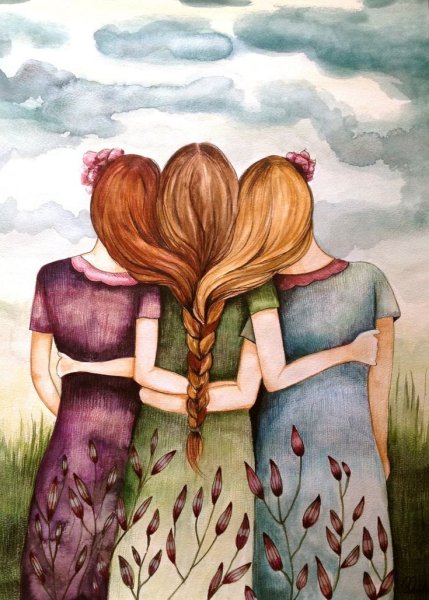 Картинка 3 сестры прикольная