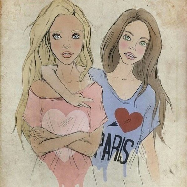 Рисунки лучших подруг