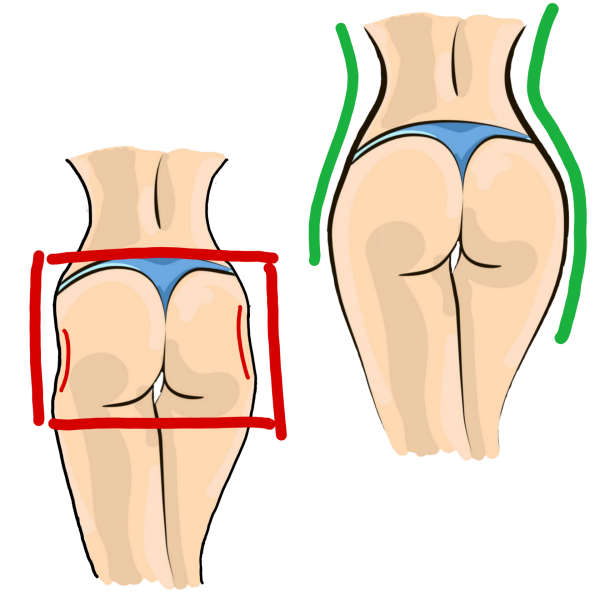 Плоские ягодицы