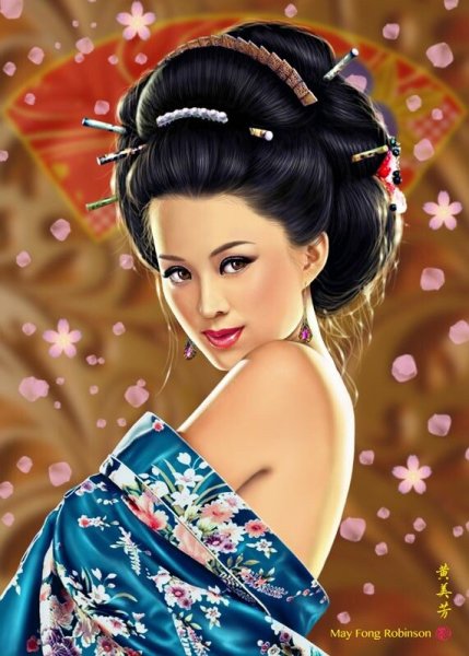 Портрет гейши китаянки