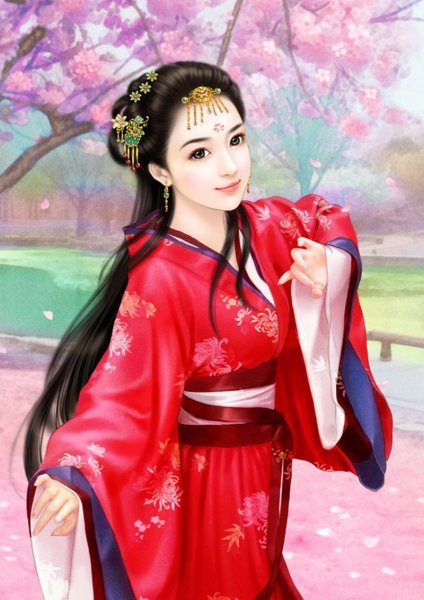 Нарисовать китайскую девушку