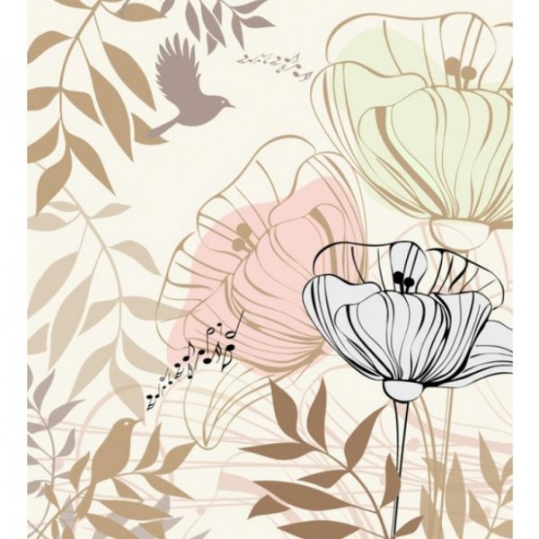 Обои с крупным рисунком