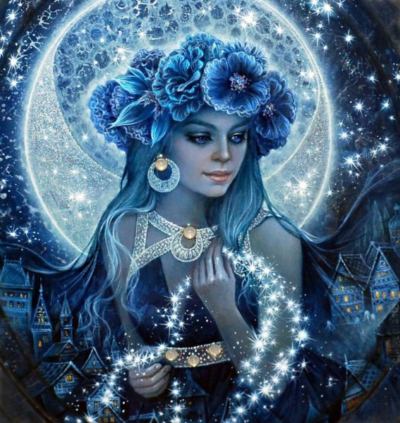 Девушка в короне арт