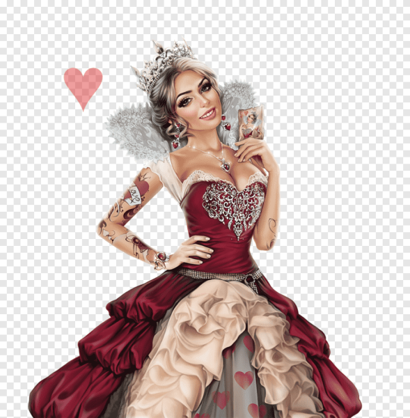 Девушка в короне карандашом