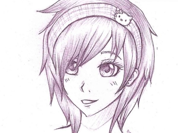Аниме рисунки карандашом