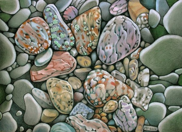 Морские камни нарисовать