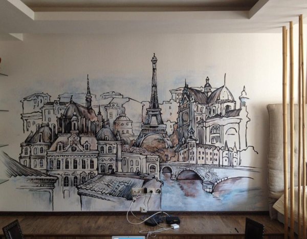 Рисование на стене в квартире