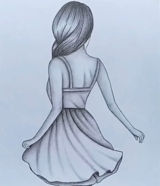 Рисунок девушки несложный