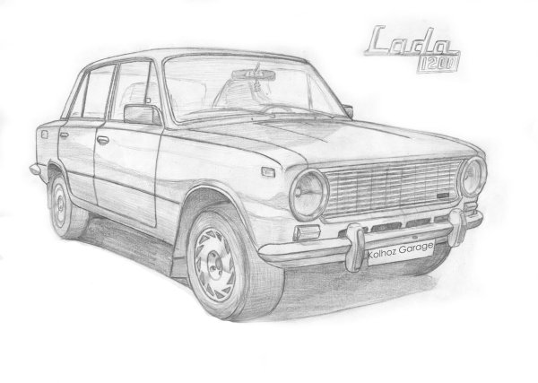 Жигули рисунок сбоку