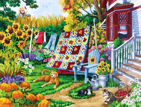 Сказочный огород с домиком