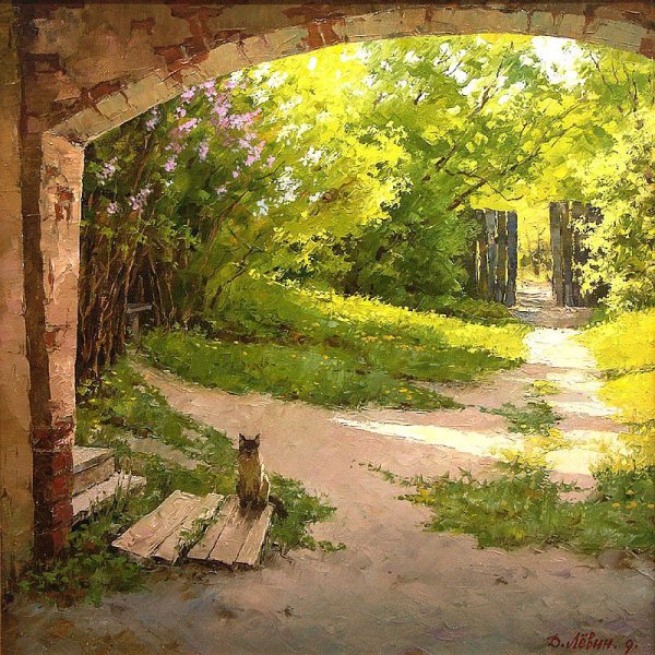 Художник Дмитрий Лёвин картины летняя деревня