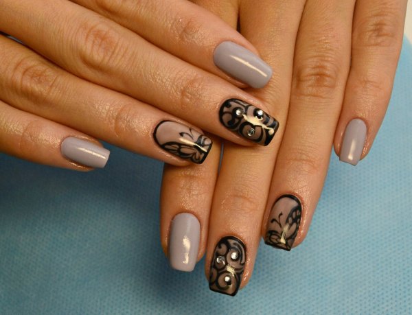 Бантик на ногтях