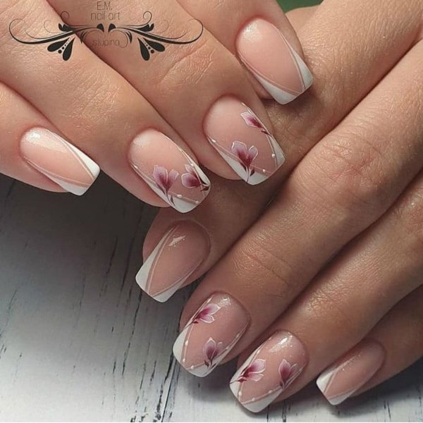 Френч на короткие ногти