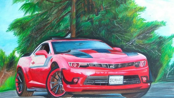 Камаро карандашом