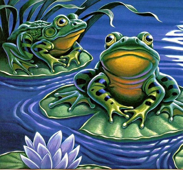 Лягушки в живописи