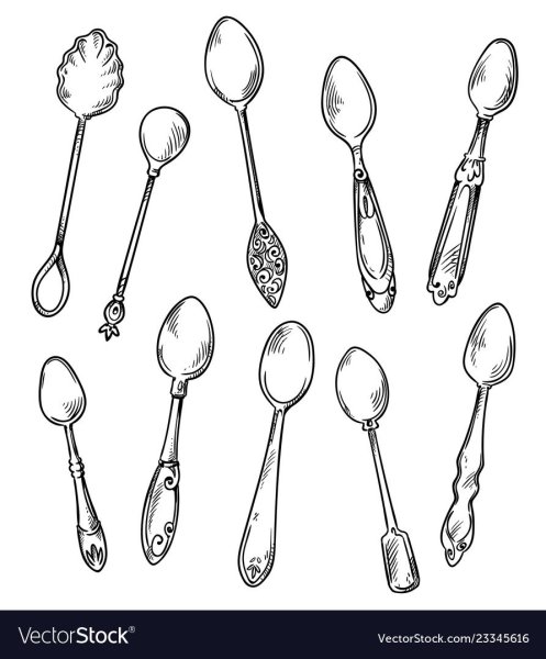 Ложка раскраска для детей