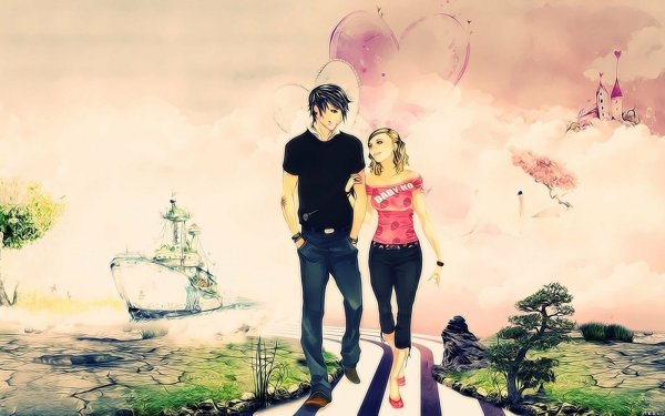 Красивые мультяшные пары