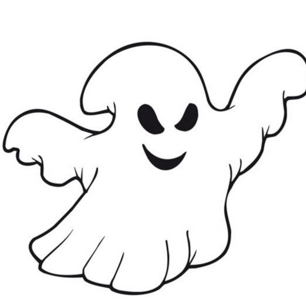 Контур привидения на Хэллоуин