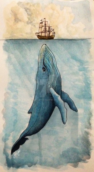 Кит Горбач акварель