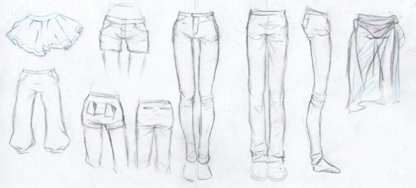 Нарисованные штаны на девушке