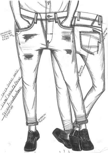 Джинсы эскиз