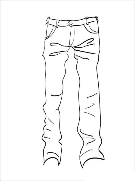 Джинсы раскраска для детей