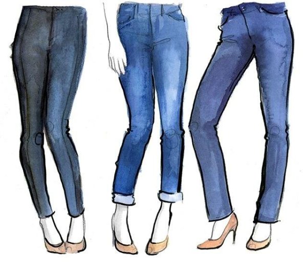 Рисунок джинс