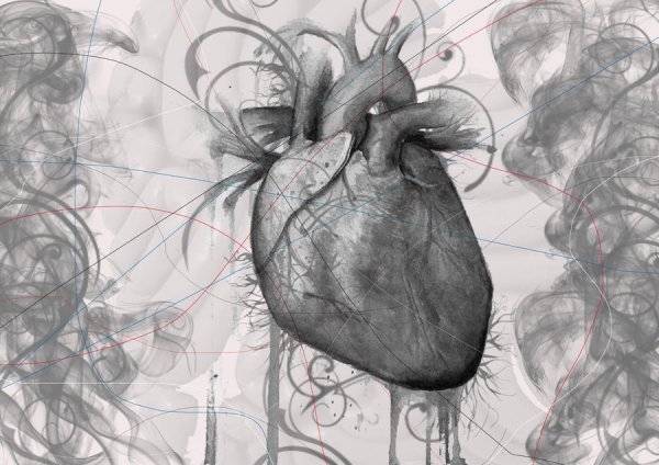 Человеческое сердце абстракция