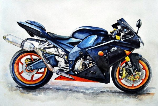 Мотоцикл рисунок