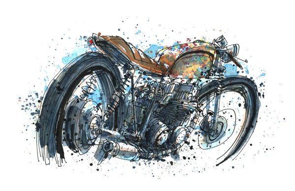 Крутой мотоцикл арт
