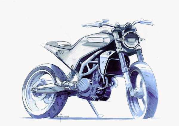 Мотоциклист скетч