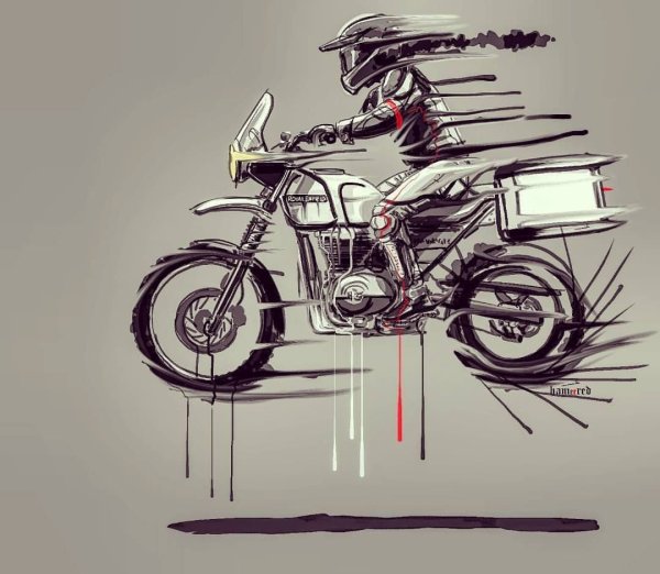 Мотоцикл рисунок