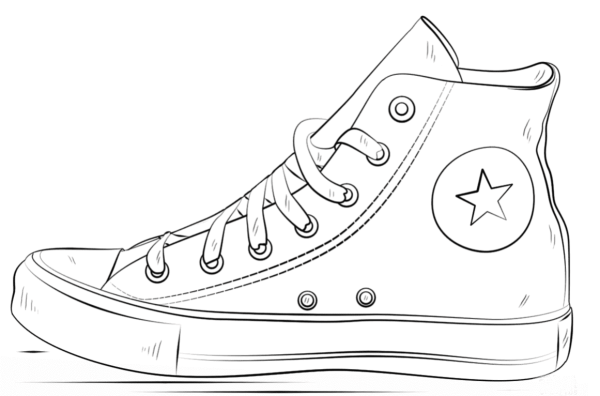 Кеды картинки для срисовки