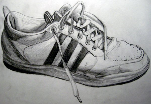 Обувь рисунок карандашом