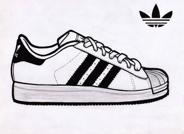 Раскраска кроссовки адидас