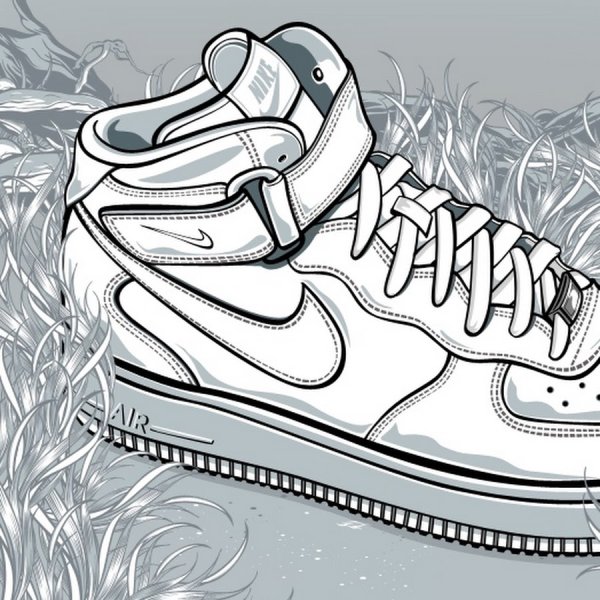 Nike Air Force 1 drawing