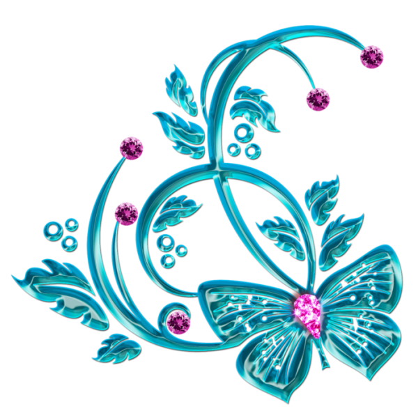 Красивый орнамент на прозрачном фоне