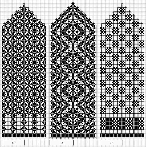 Варежки жаккард собака