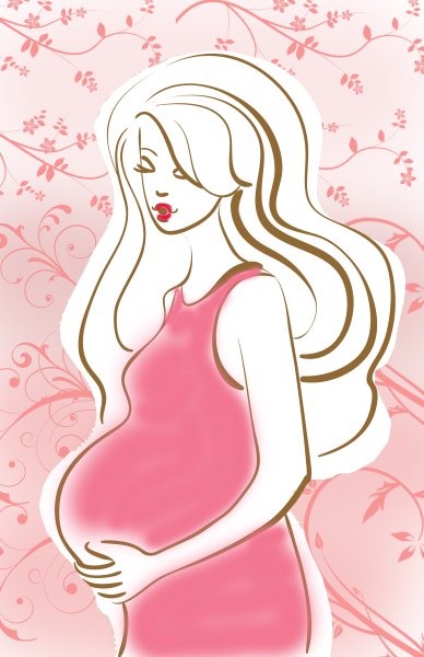 Беременная вектор
