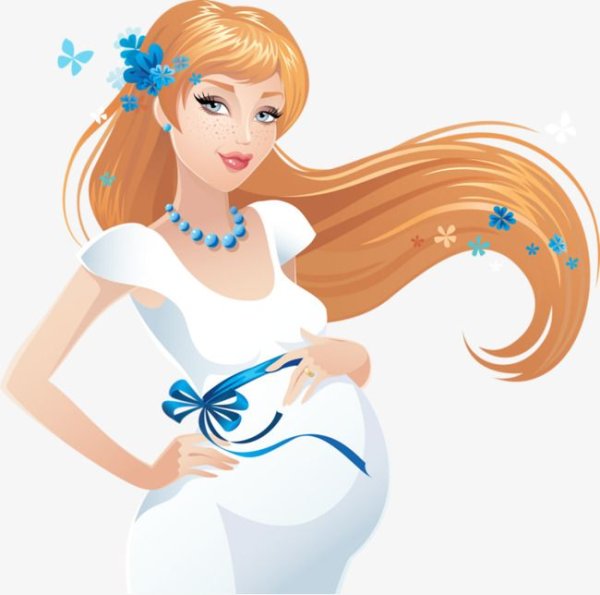 Силуэт беременной девушки