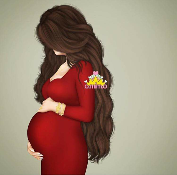 Беременная силуэт