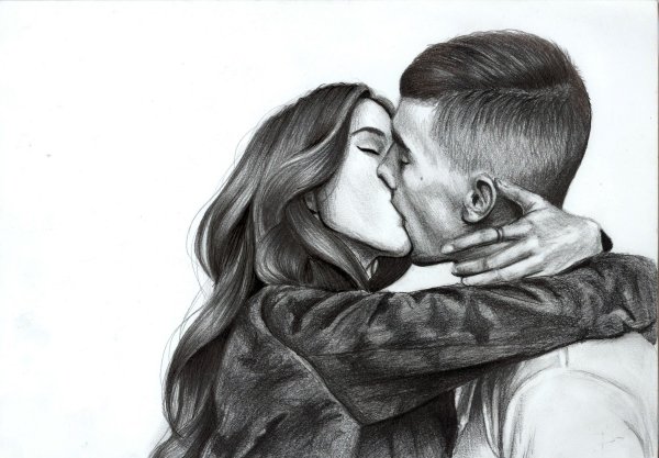 Влюбленные рисунок