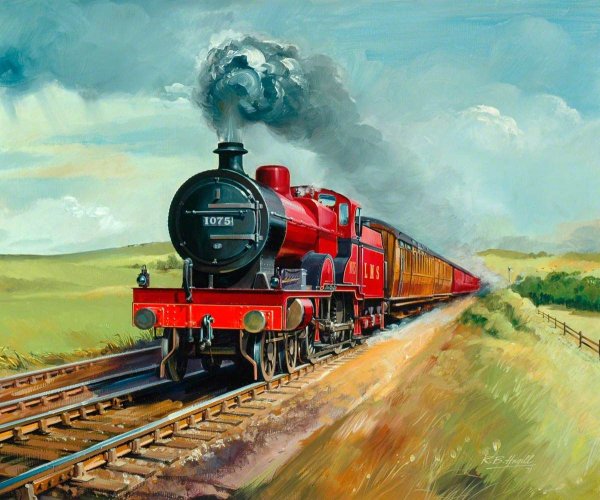 Рисование красивый поезд