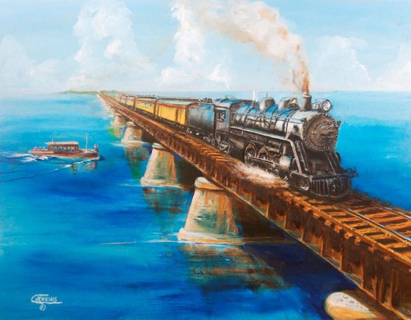 Поезд живопись